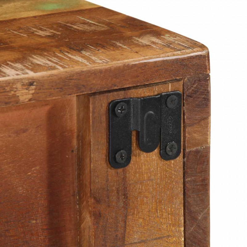 Ścienna szafka pod TV, 80x30x19 cm, lite drewno z odzysku