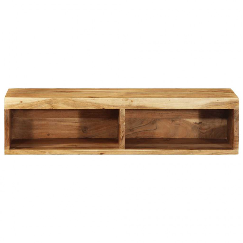 Ścienna szafka pod TV, 80x30x19 cm, lite drewno akacjowe