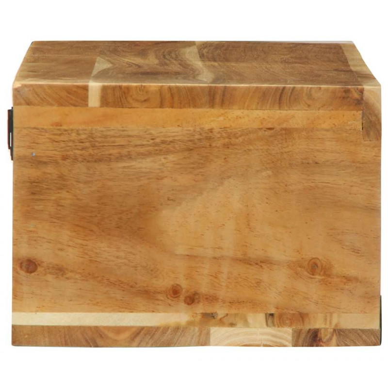 Ścienna szafka pod TV, 80x30x19 cm, lite drewno akacjowe