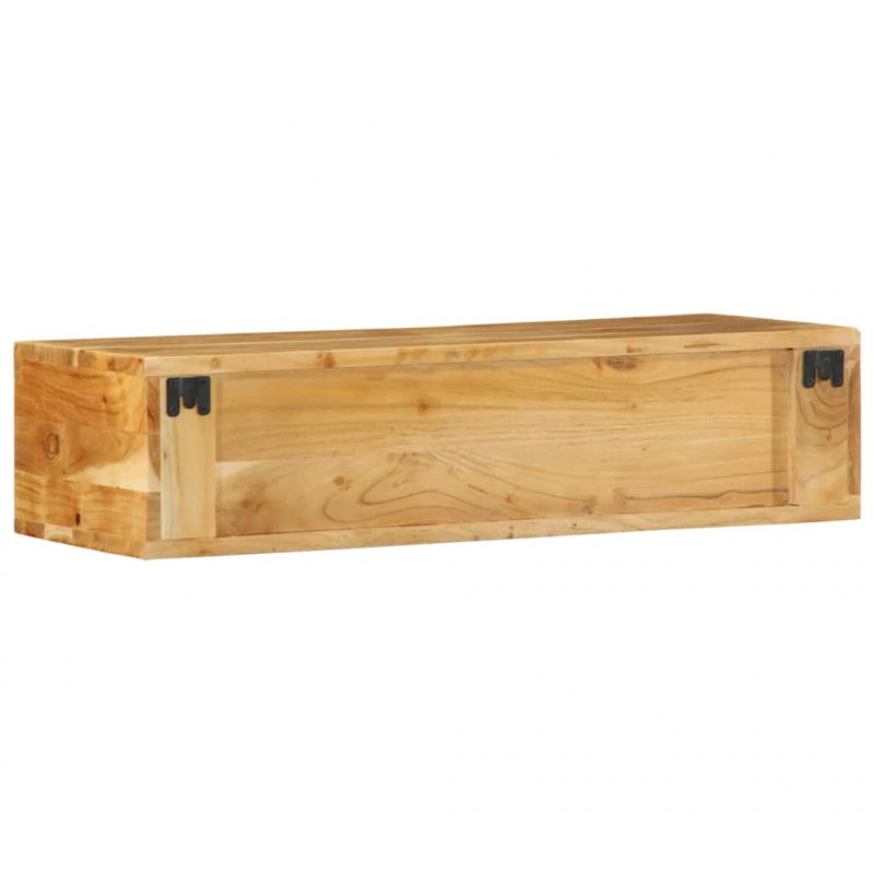 Ścienna szafka pod TV, 80x30x19 cm, lite drewno akacjowe