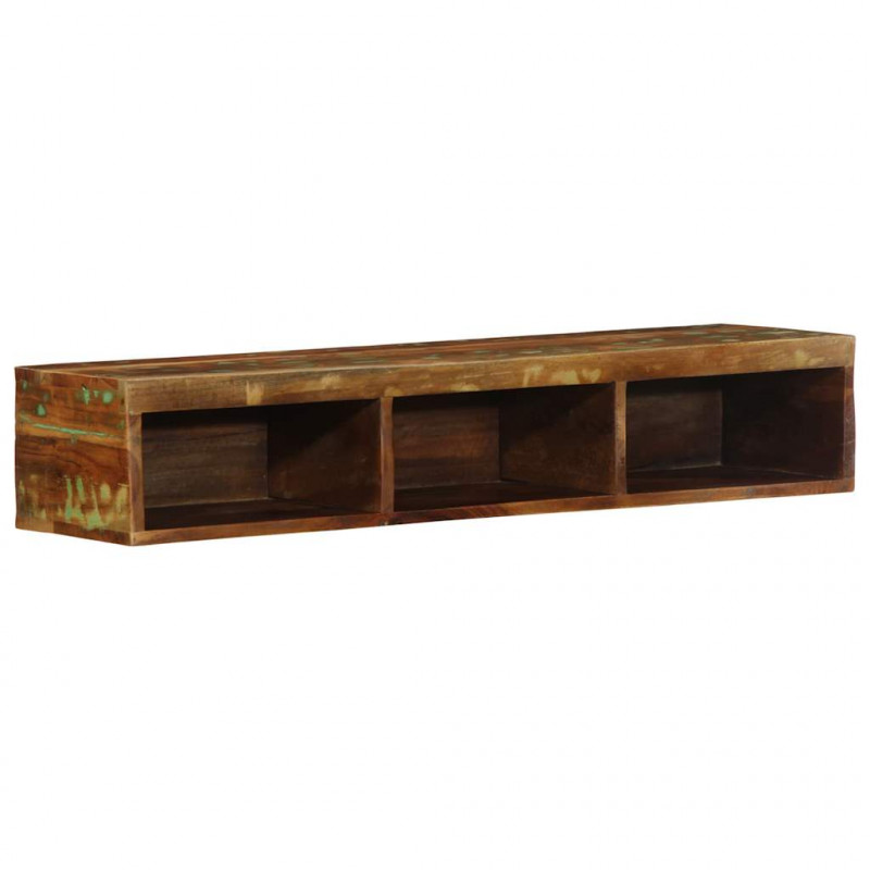 Ścienna szafka pod TV, 100x30x19 cm, lite drewno z odzysku