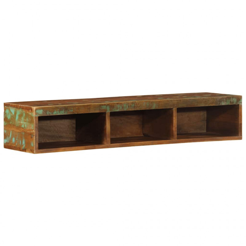 Ścienna szafka pod TV, 100x30x19 cm, lite drewno z odzysku