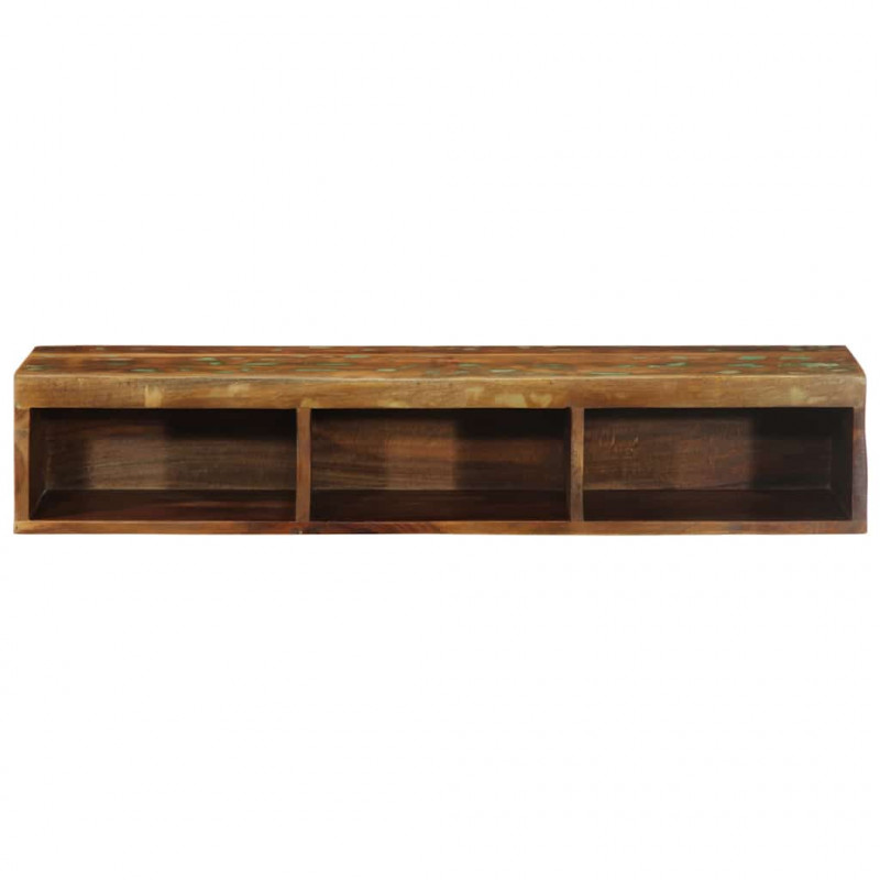Ścienna szafka pod TV, 100x30x19 cm, lite drewno z odzysku