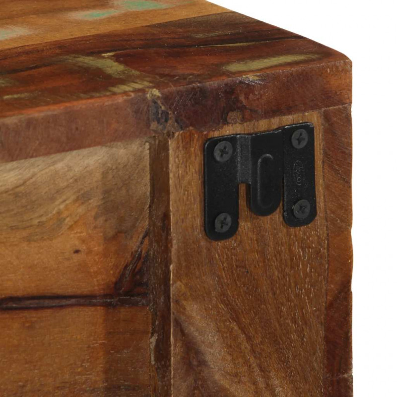 Ścienna szafka pod TV, 100x30x19 cm, lite drewno z odzysku