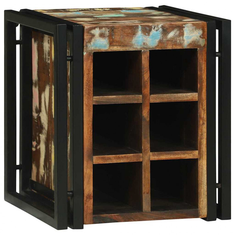Regał na wino 35 x 35 x 39 cm Lite Drewno Recyklingowe
