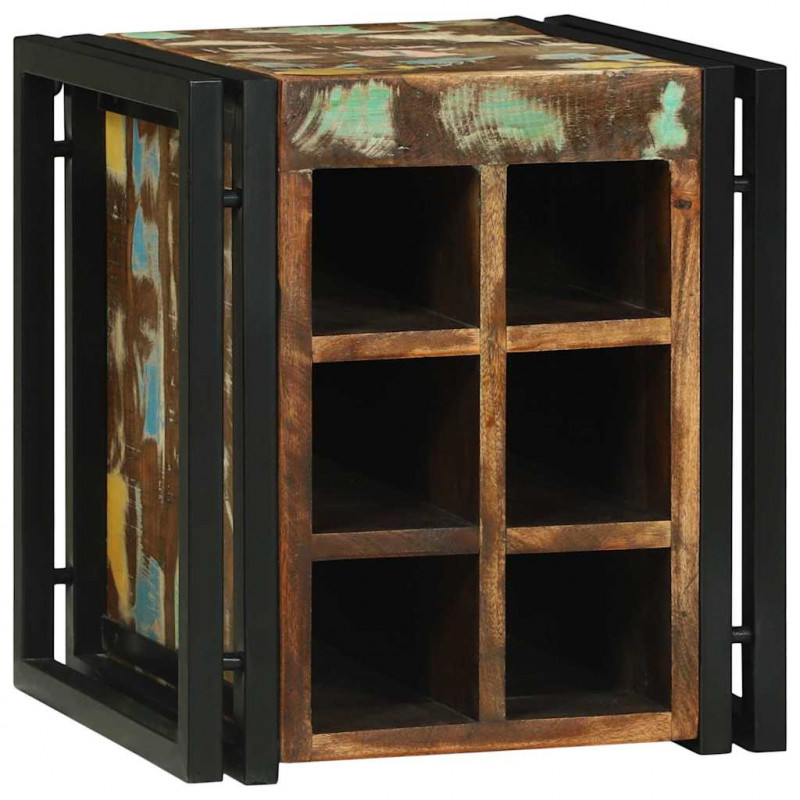 Regał na wino 35 x 35 x 39 cm Lite Drewno Recyklingowe
