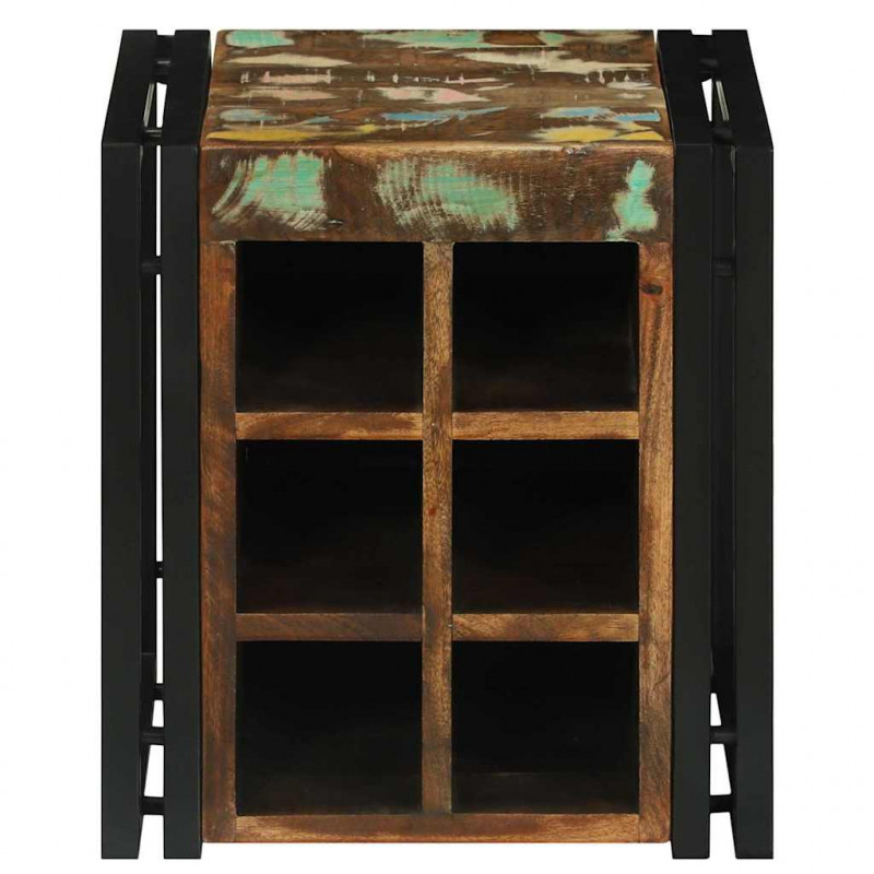 Regał na wino 35 x 35 x 39 cm Lite Drewno Recyklingowe