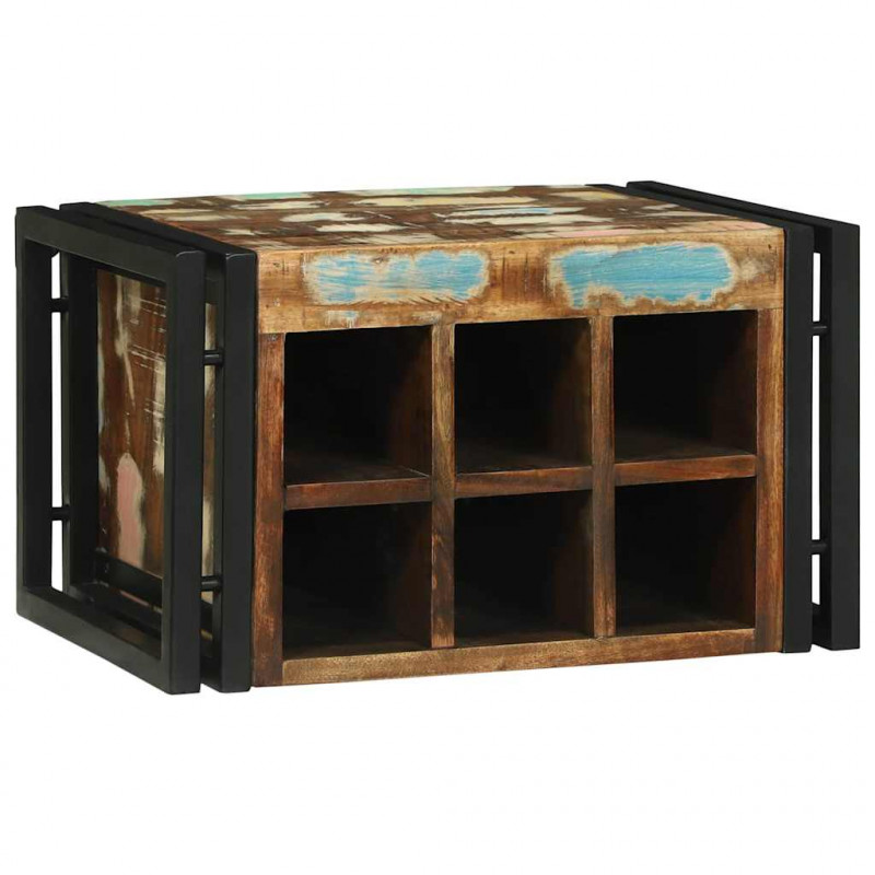 Regał na wino 2 pcs 46 x 35 x 27,5 cm Lite Drewno Recyklingowe