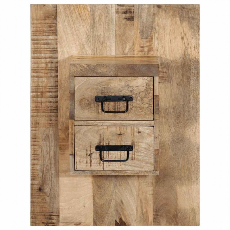 Szafka nocna, 60x32x80 cm, surowe drewno mango