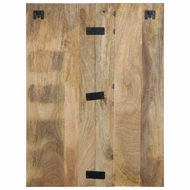 Szafka nocna, 60x32x80 cm, surowe drewno mango