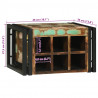 Regał na wino 2 pcs 46 x 35 x 27,5 cm Lite Drewno Recyklingowe