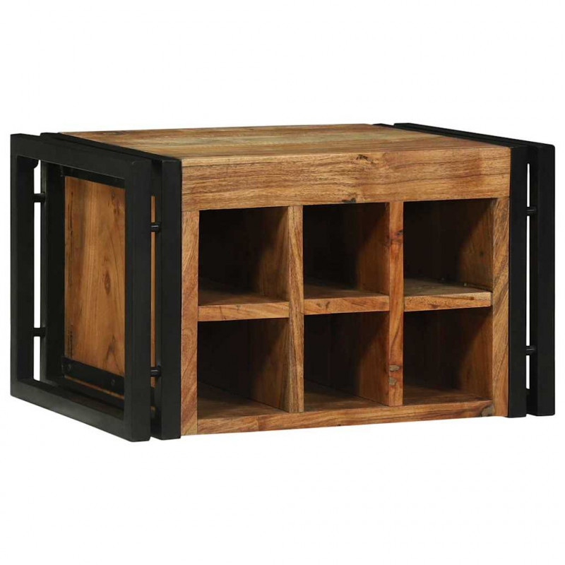 Regał na wino 2 pcs 46 x 35 x 27,5 cm Lite Drewno Akacji