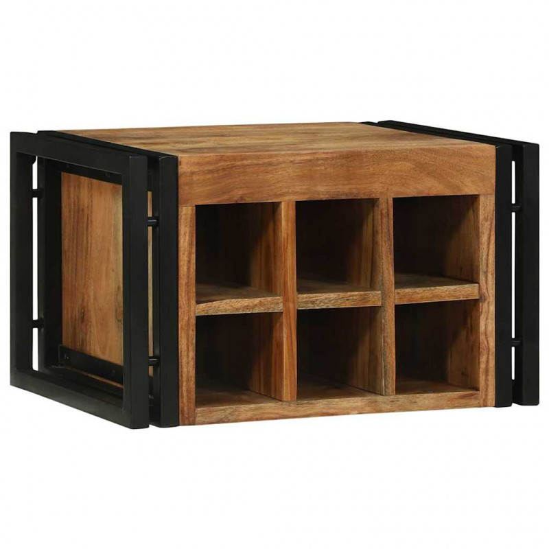 Regał na wino 2 pcs 46 x 35 x 27,5 cm Lite Drewno Akacji