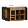 Regał na wino 2 pcs 46 x 35 x 27,5 cm Lite Drewno Akacji