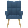 Fotel, niebieski, obity tkaniną