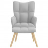 Fotel relaksacyjny z podnóżkiem Cloud Grey Fabric