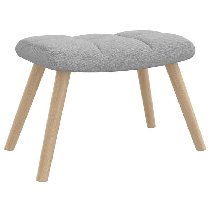 Fotel relaksacyjny z podnóżkiem Cloud Grey Fabric