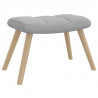 Fotel relaksacyjny z podnóżkiem Cloud Grey Fabric
