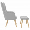 Fotel relaksacyjny z podnóżkiem Cloud Grey Fabric