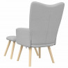 Fotel relaksacyjny z podnóżkiem Cloud Grey Fabric