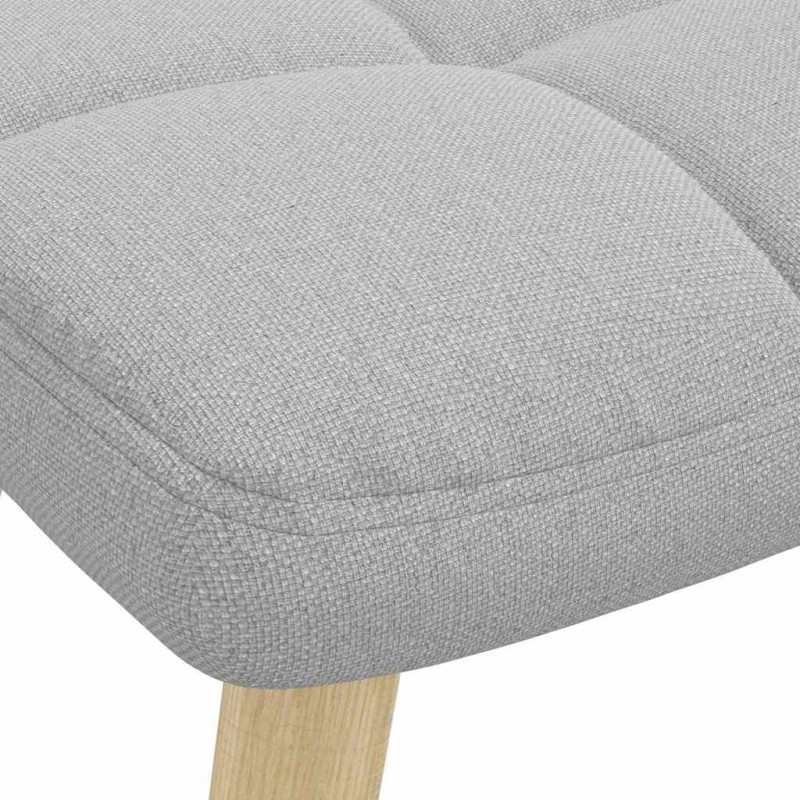 Fotel relaksacyjny z podnóżkiem Cloud Grey Fabric
