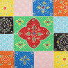 Szafka nocna wielokolorowa 40x35x45 cm lite drewno mango