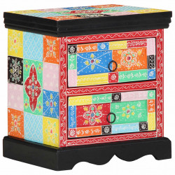 Szafka Nocna 2 pcs Wielokolorowe 40 x 35 x 45 cm Drewno z mango