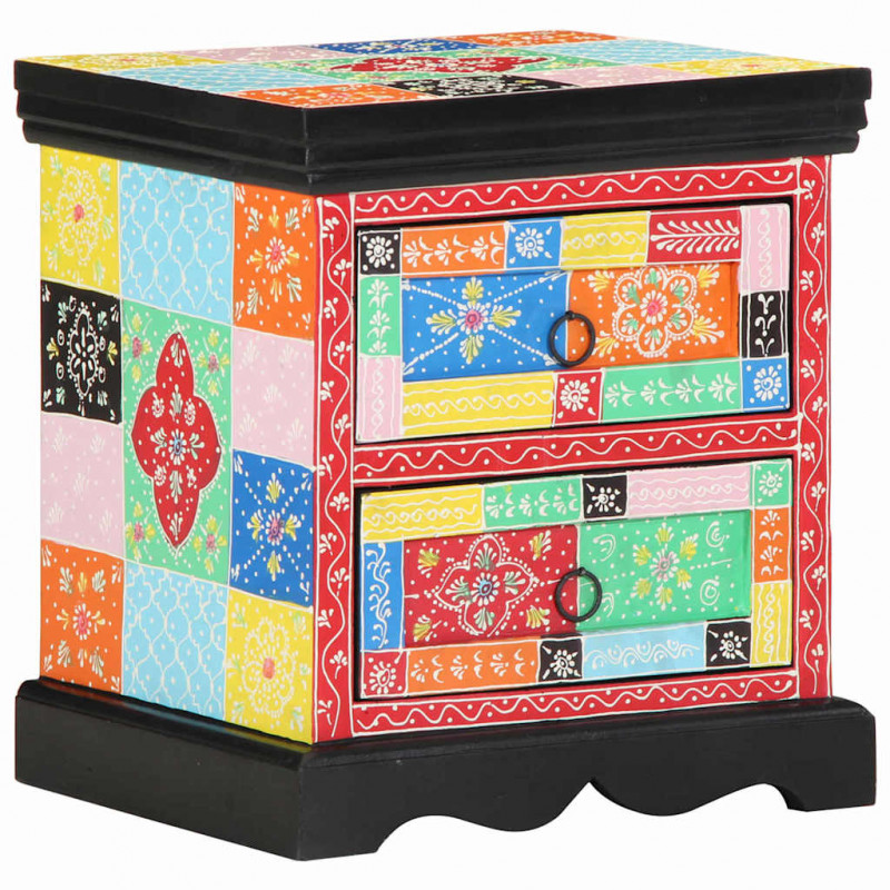 Szafka Nocna 2 pcs Wielokolorowe 40 x 35 x 45 cm Drewno z mango