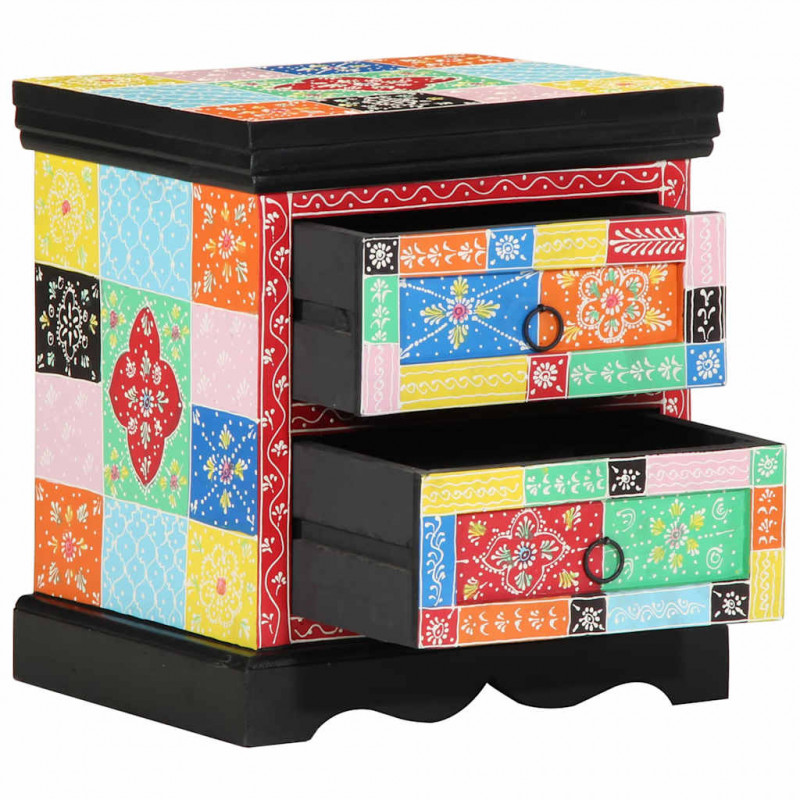 Szafka Nocna 2 pcs Wielokolorowe 40 x 35 x 45 cm Drewno z mango