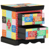 Szafka Nocna 2 pcs Wielokolorowe 40 x 35 x 45 cm Drewno z mango