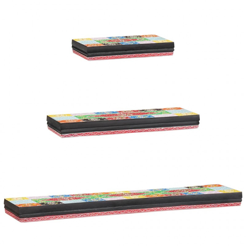 Półki ścienne 3 pcs Wielokolorowe 100 x 20 x 6 cm