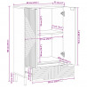 Highboard Naturalny 60 x 33,5 x 100 cm Lite Drewno Akacji