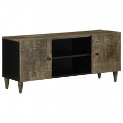 Szafka RTV Jasnoszara 105x33,5x46 cm Drewno lite Mango