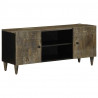 Szafka RTV Jasnoszara 105x33,5x46 cm Drewno lite Mango