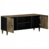 Szafka RTV Jasnoszara 105x33,5x46 cm Drewno lite Mango