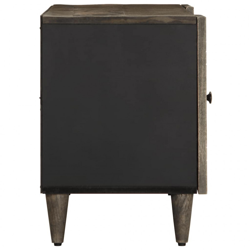 Szafka RTV Jasnoszara 105x33,5x46 cm Drewno lite Mango