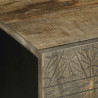 Szafka RTV Jasnoszara 105x33,5x46 cm Drewno lite Mango