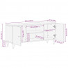 Szafka RTV Jasnoszara 105x33,5x46 cm Drewno lite Mango