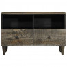 Szafka RTV Jasnoszara 70x33,5x46 cm Drewno lite Mango