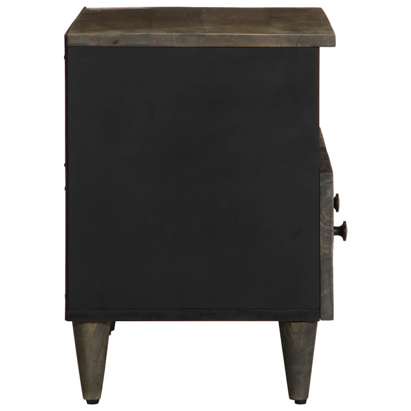 Szafka RTV Jasnoszara 70x33,5x46 cm Drewno lite Mango