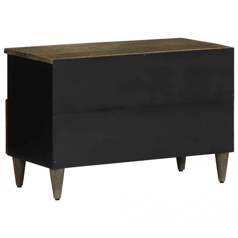 Szafka RTV Jasnoszara 70x33,5x46 cm Drewno lite Mango