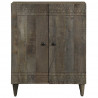 Komoda Jasnoszara 60x33,5x75 cm Drewno lite Mango