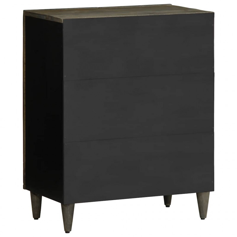 Komoda Jasnoszara 60x33,5x75 cm Drewno lite Mango