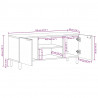 Szafka pod telewizor, czarna, 105x33x46 cm