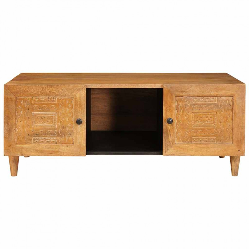 Stolik kawowy Jasny Brąz 100 x 54 x 40 cm Lite drewno akacjowe