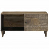 Stolik kawowy Jasnoszary 80x50x40 cm Drewno lite Mango