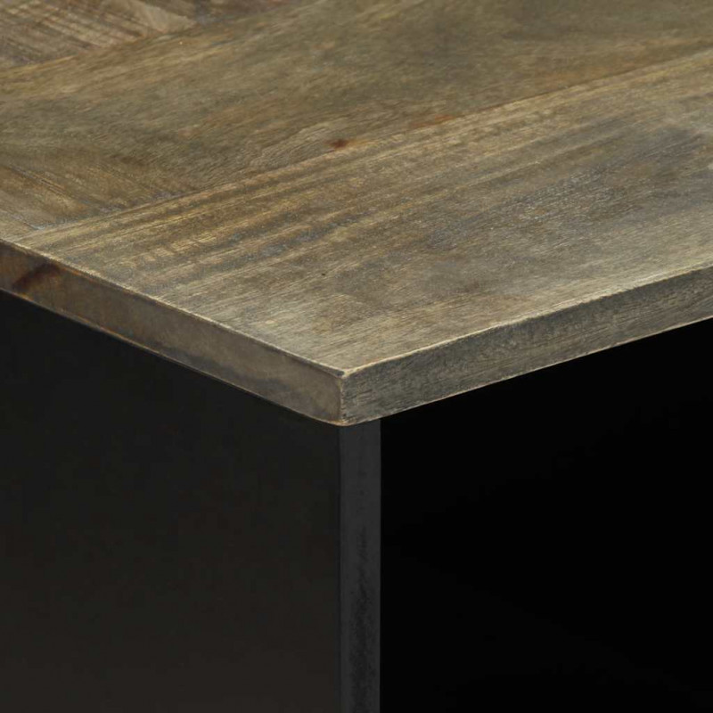 Stolik kawowy Jasnoszary 80x50x40 cm Drewno lite Mango