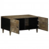 Stolik kawowy Jasnoszary 80x50x40 cm Drewno lite Mango