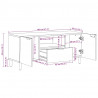 Szafka pod telewizor, czarna, 105x33x46 cm
