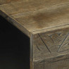 Stolik kawowy Jasnoszary 80x50x40 cm Drewno lite Mango